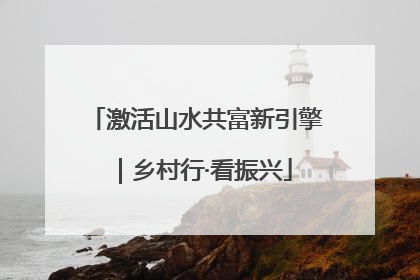 激活山水共富新引擎｜乡村行·看振兴