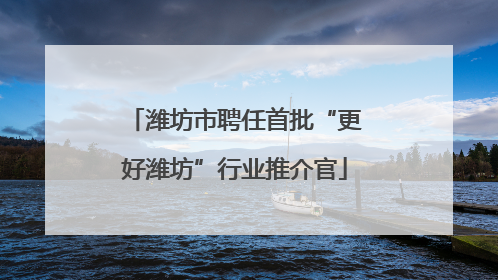 潍坊市聘任首批“更好潍坊”行业推介官