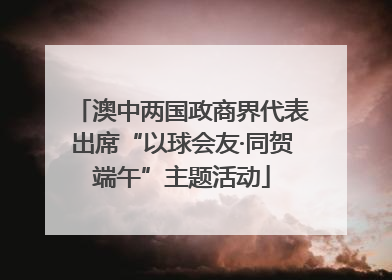 澳中两国政商界代表出席“以球会友·同贺端午”主题活动