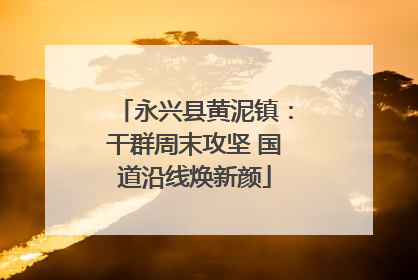 永兴县黄泥镇：干群周末攻坚 国道沿线焕新颜