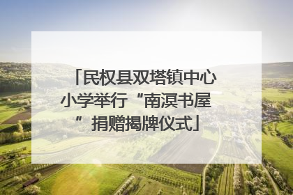 民权县双塔镇中心小学举行“南溟书屋”捐赠揭牌仪式