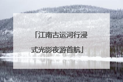 江南古运河行浸式光影夜游首航