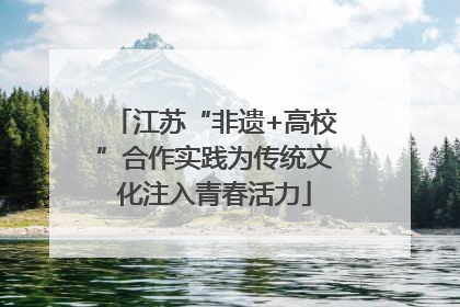 江苏“非遗+高校”合作实践为传统文化注入青春活力