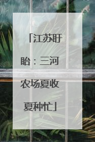 江苏盱眙：三河农场夏收夏种忙