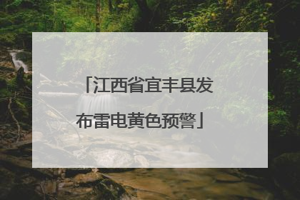 江西省宜丰县发布雷电黄色预警