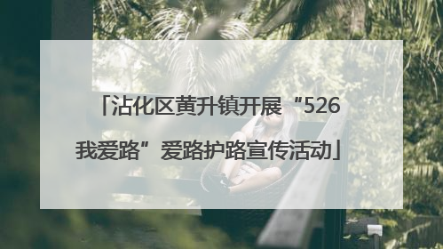 沾化区黄升镇开展“526我爱路”爱路护路宣传活动