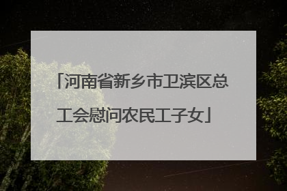 河南省新乡市卫滨区总工会慰问农民工子女