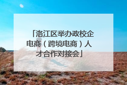 洛江区举办政校企电商（跨境电商）人才合作对接会