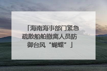 海南海事部门紧急疏散船舶撤离人员防御台风“蝴蝶”