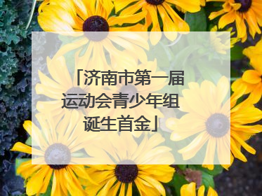 济南市第一届运动会青少年组诞生首金