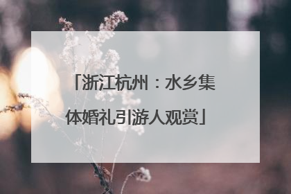 浙江杭州：水乡集体婚礼引游人观赏