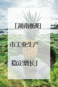 湖南衡阳市工业生产稳定增长