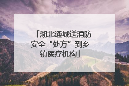湖北通城送消防安全“处方”到乡镇医疗机构