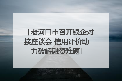 老河口市召开银企对接座谈会 信用评价助力破解融资难题