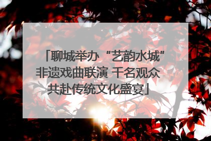 聊城举办“艺韵水城”非遗戏曲联演 千名观众共赴传统文化盛宴