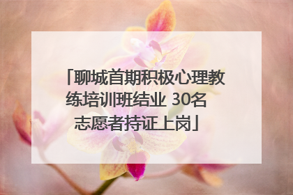 聊城首期积极心理教练培训班结业 30名志愿者持证上岗