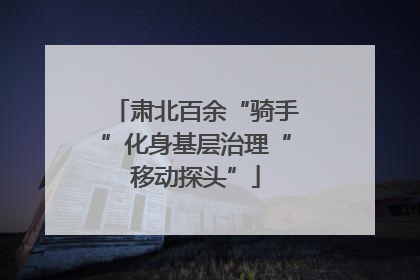 肃北百余“骑手”化身基层治理“移动探头”