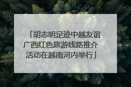 胡志明足迹中越友谊广西红色旅游线路推介活动在越南河内举行