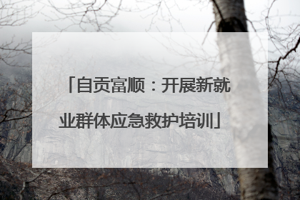 自贡富顺：开展新就业群体应急救护培训