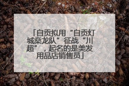 自贡拟用“自贡灯城燊龙队”征战“川超”，起名的是美发用品店销售员