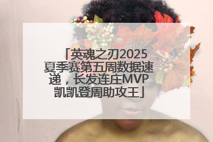 英魂之刃2025夏季赛第五周数据速递，长发连庄MVP凯凯登周助攻王