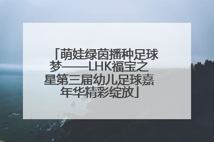 萌娃绿茵播种足球梦——LHK福宝之星第三届幼儿足球嘉年华精彩绽放