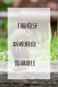 葡萄牙新政府宣誓就职