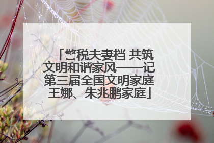 警税夫妻档 共筑文明和谐家风——记第三届全国文明家庭王娜、朱兆鹏家庭