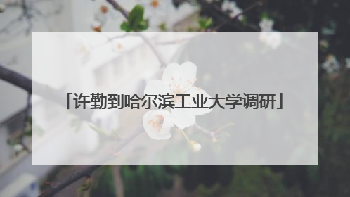 许勤到哈尔滨工业大学调研