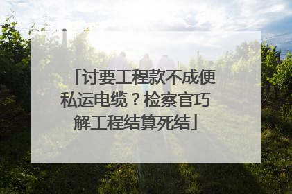 讨要工程款不成便私运电缆？检察官巧解工程结算死结