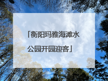 衡阳玛雅海滩水公园开园迎客