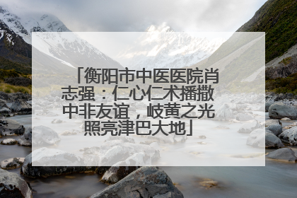 衡阳市中医医院肖志强：仁心仁术播撒中非友谊，岐黄之光照亮津巴大地