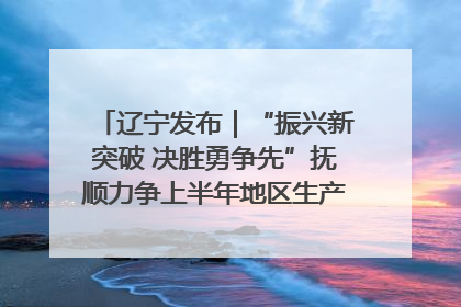 辽宁发布｜“振兴新突破 决胜勇争先”抚顺力争上半年地区生产总值增长7%左右