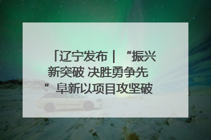 辽宁发布｜“振兴新突破 决胜勇争先”阜新以项目攻坚破解发展瓶颈 经济发展实现良好开局