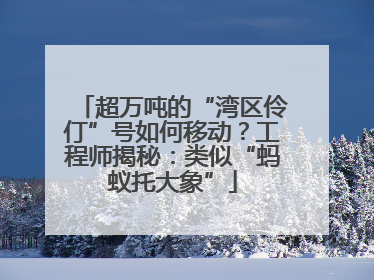 超万吨的“湾区伶仃”号如何移动？工程师揭秘：类似“蚂蚁托大象”