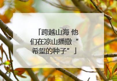 跨越山海 他们在凉山播撒“希望的种子”