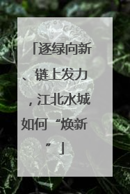 逐绿向新、链上发力，江北水城如何“焕新”
