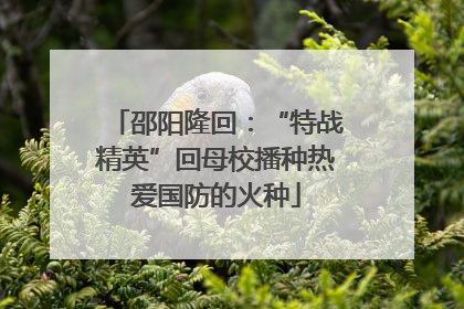 邵阳隆回：“特战精英”回母校播种热爱国防的火种