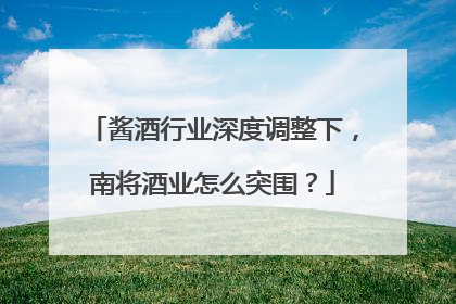 酱酒行业深度调整下，南将酒业怎么突围？
