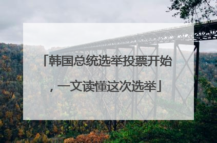 韩国总统选举投票开始，一文读懂这次选举