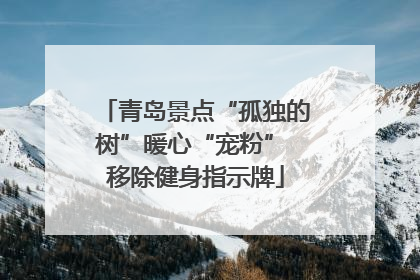 青岛景点“孤独的树”暖心“宠粉” 移除健身指示牌