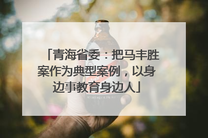 青海省委：把马丰胜案作为典型案例，以身边事教育身边人