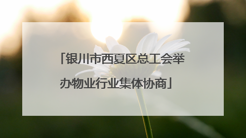 银川市西夏区总工会举办物业行业集体协商
