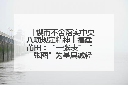 锲而不舍落实中央八项规定精神丨福建莆田：“一张表”“一张图”为基层减轻“数字负担”