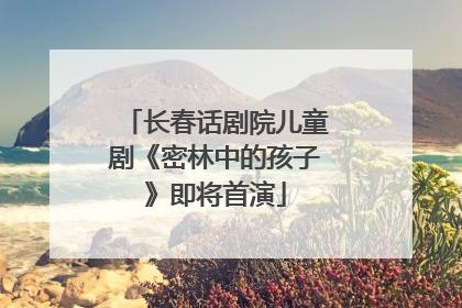 长春话剧院儿童剧《密林中的孩子》即将首演