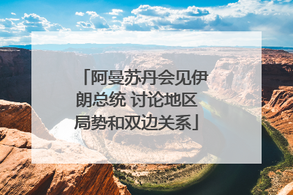 阿曼苏丹会见伊朗总统 讨论地区局势和双边关系