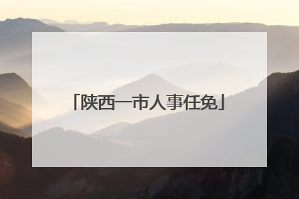 陕西一市人事任免