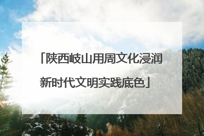 陕西岐山用周文化浸润新时代文明实践底色