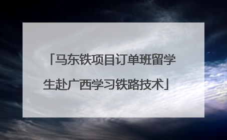马东铁项目订单班留学生赴广西学习铁路技术