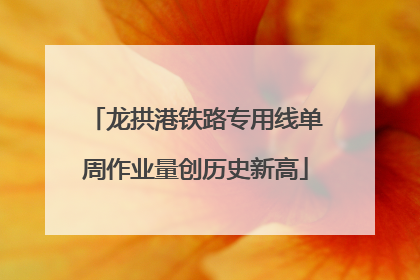 龙拱港铁路专用线单周作业量创历史新高